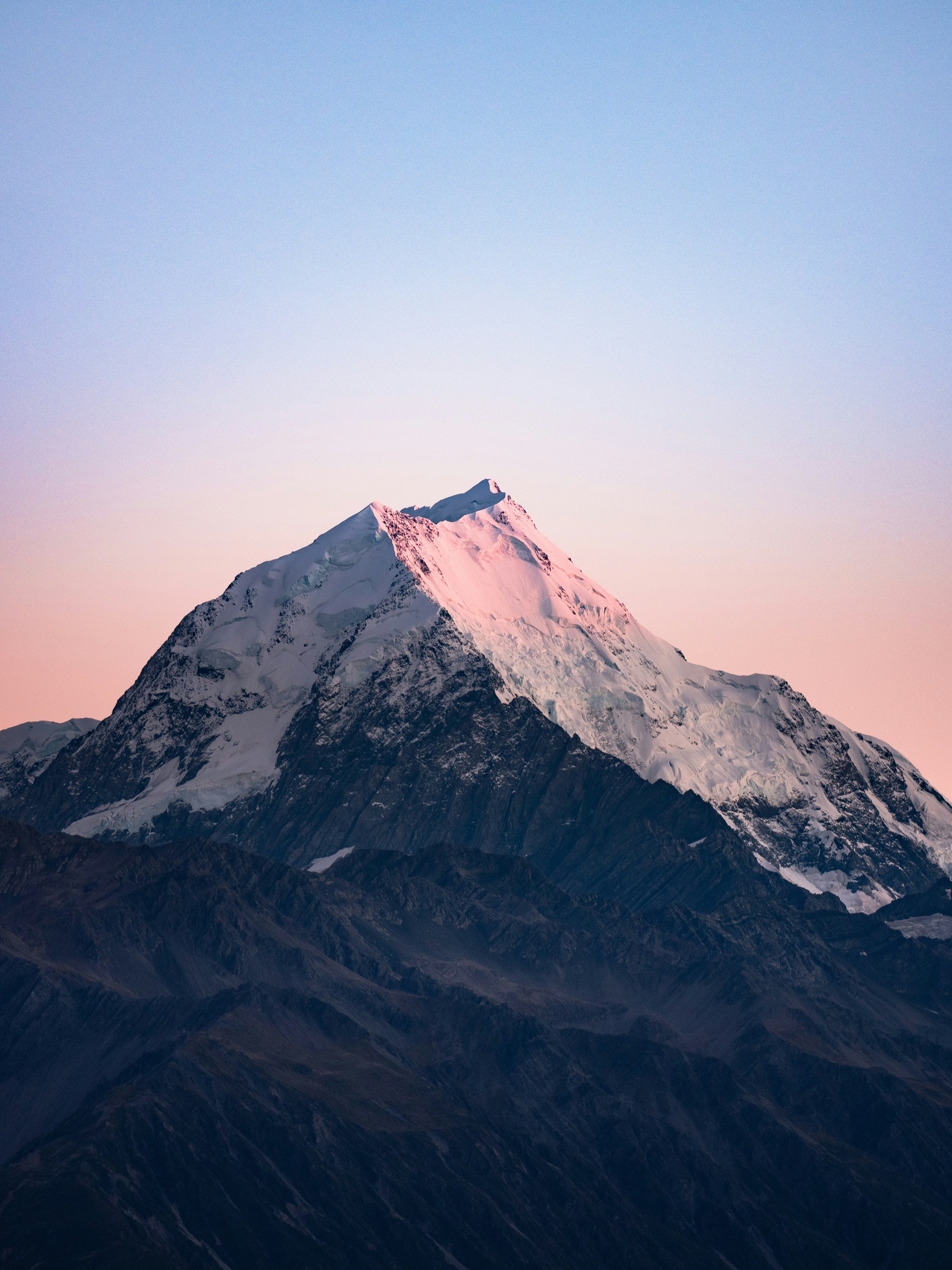 Mountain peak at sunset near Fernie, BC